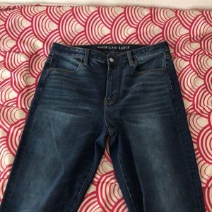 Medium/Dark Wash High Waisted American Eagle Jeans